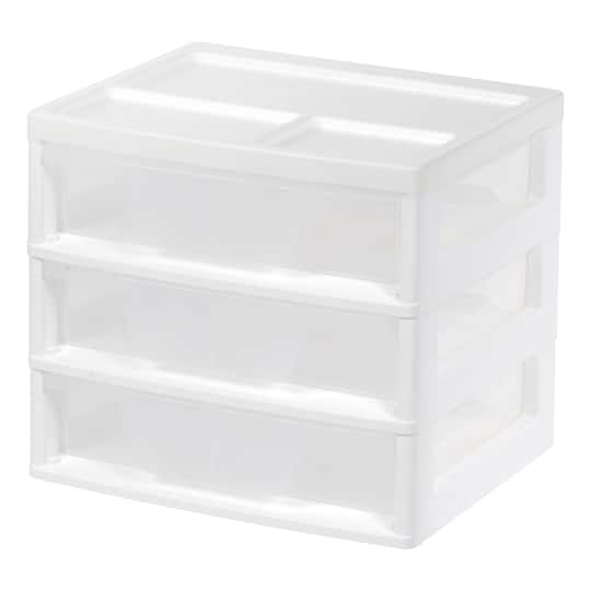 IRIS 13" Clear Tabletop Storage Drawers